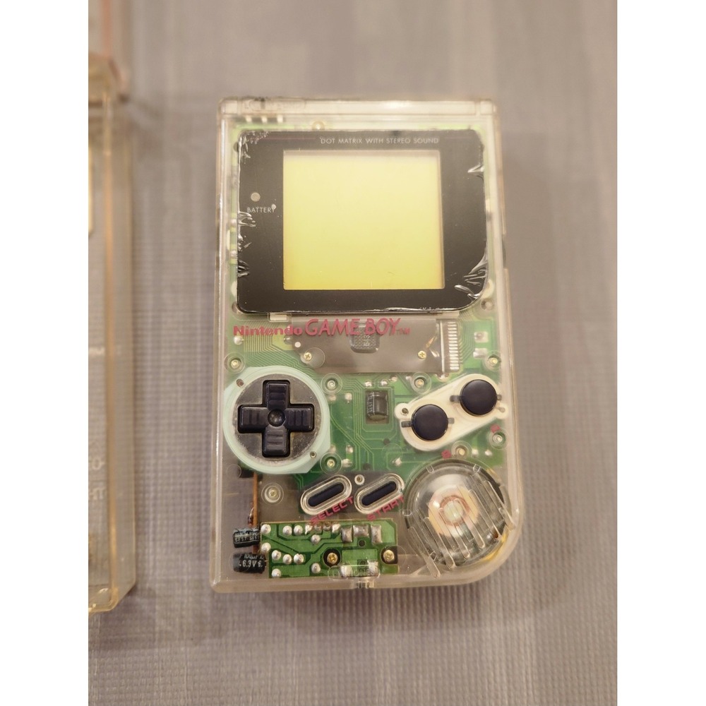 Nintendo Game Boy Launch Edition Handheld System - CLEAR Working W/ Case
